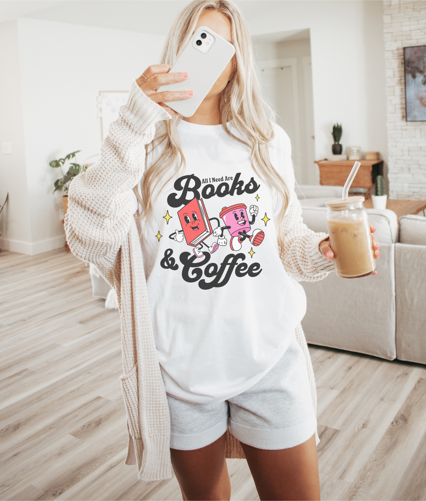 Books and Coffee Shirt