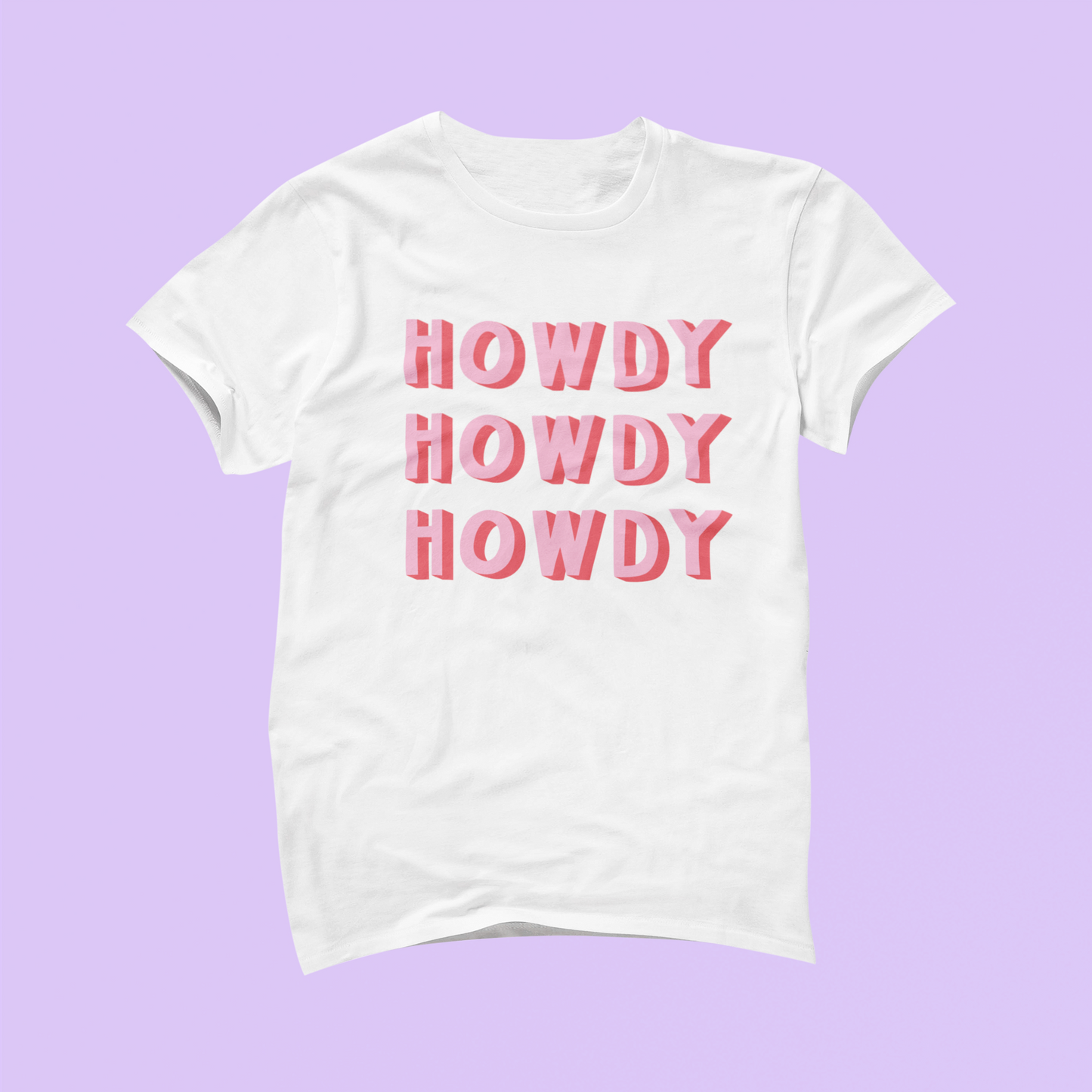 Howdy Shirt - Pink and Red