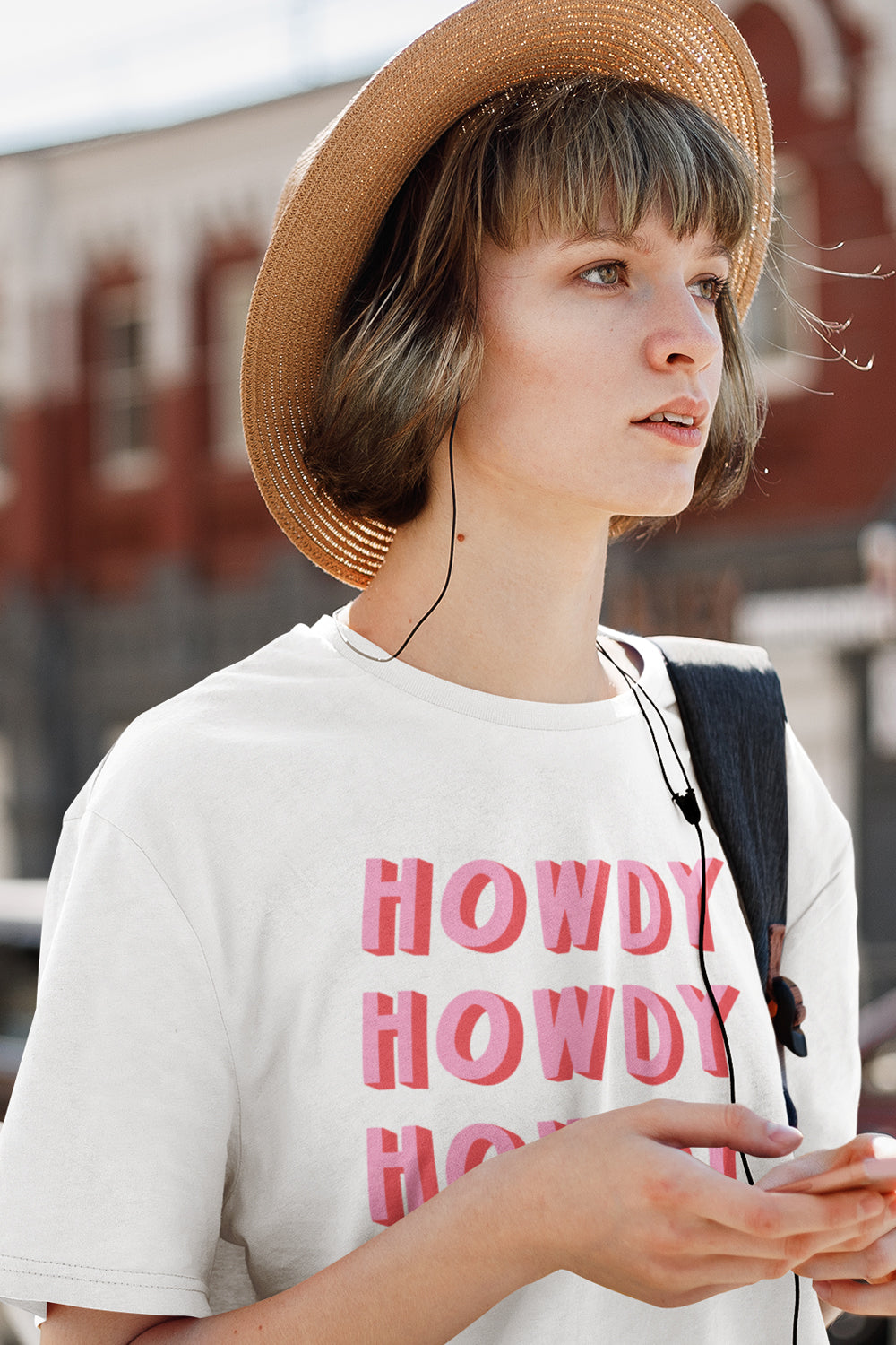 Howdy Shirt - Pink and Red